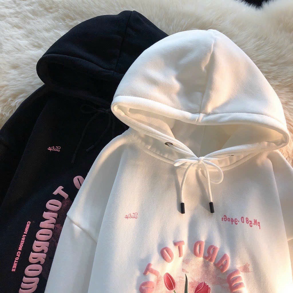 Áo Hoodie Nam Nữ Vải Nỉ In Hình Hoa Tuylip Cực Chất Tp390 - Golden Dream
