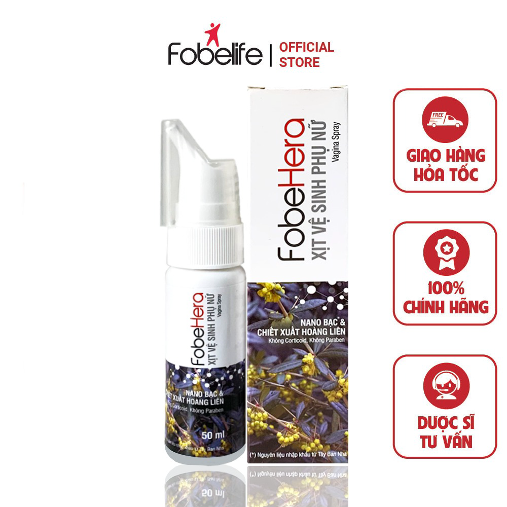 Chai Xịt Phụ Khoa Thay Thế Viên Đặt Phụ Nữ Giúp Khử Mùi, Chống Viêm Nhiễm Fobe Hera - Fobelife