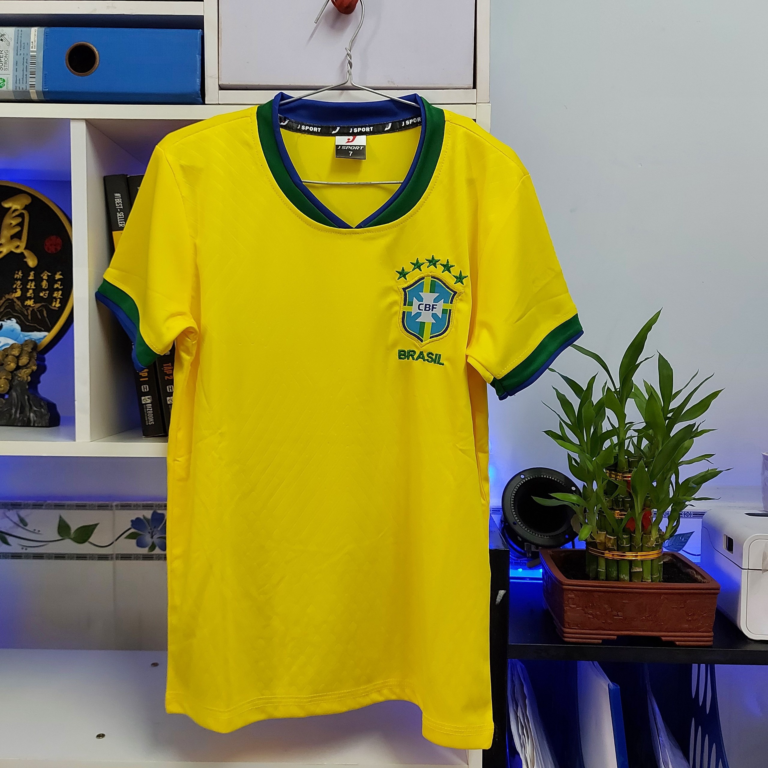 Alternative view of Bộ Quần Áo Đá Bóng Trẻ Em Brazil Sân Nhà Jpbd19teb - Zinpro