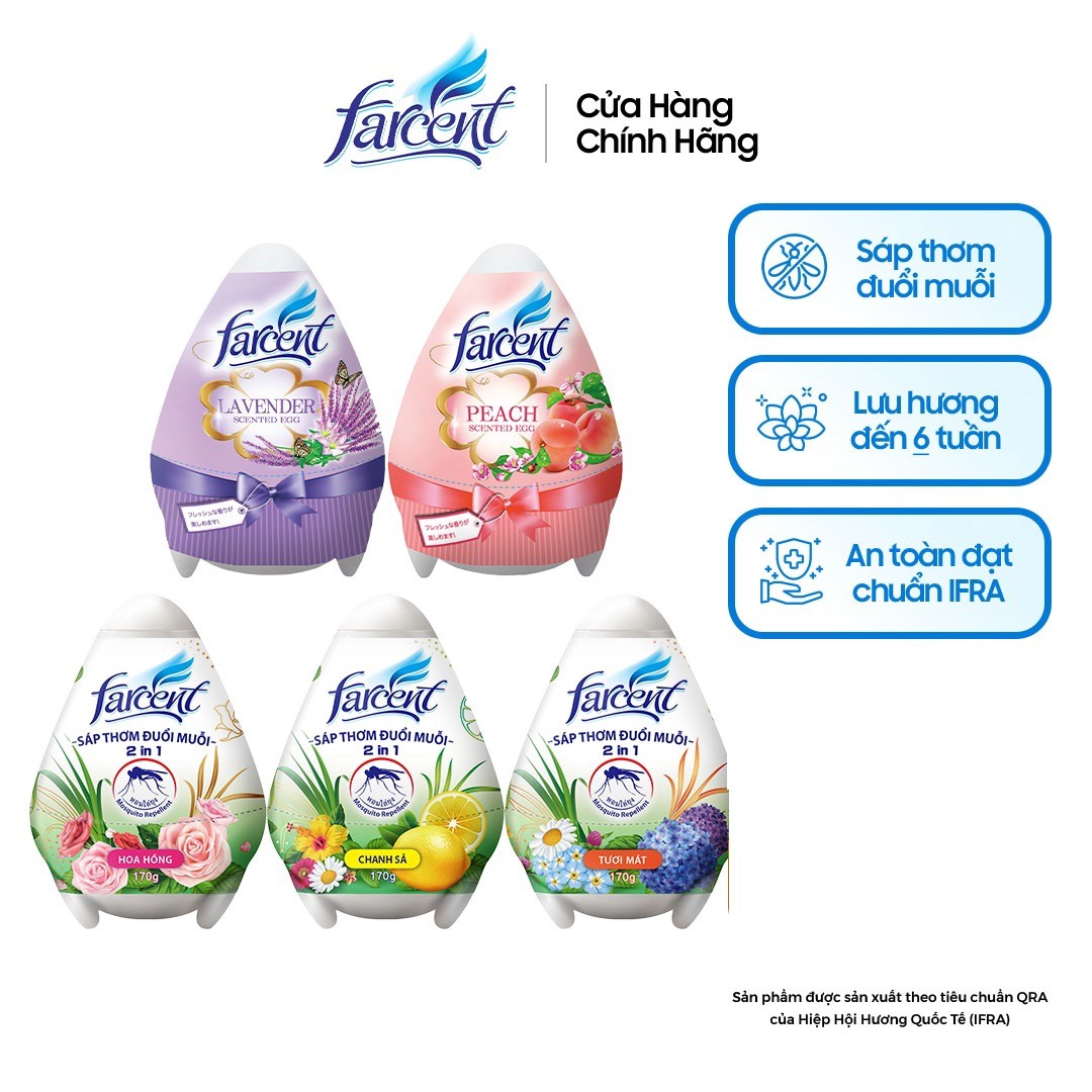 Hộp Sáp Thơm Hình Trứng Farcent 170g - Farcent