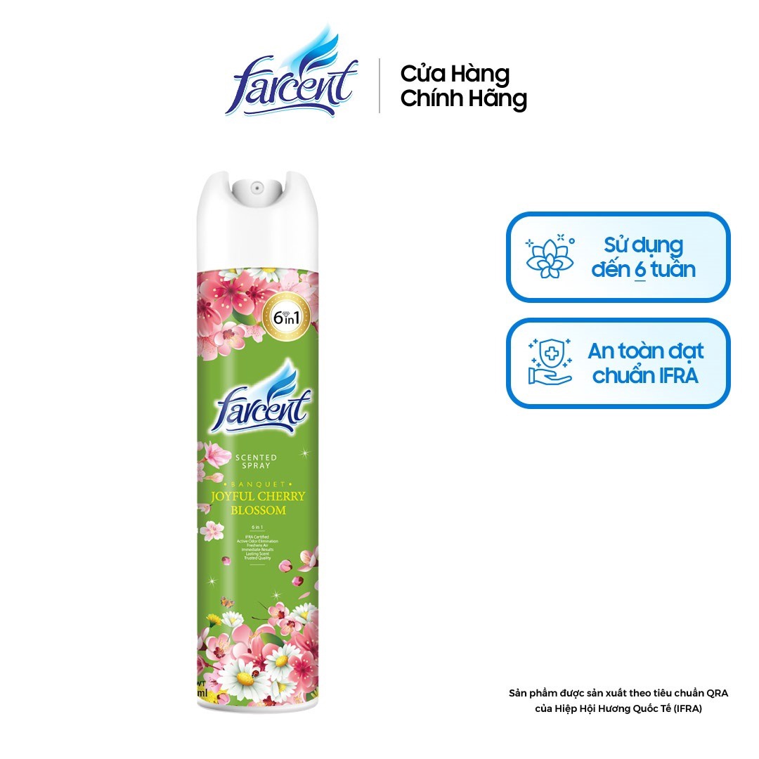 Chai Xịt Phòng Hương Hoa Anh Đào Farcent 320ml - Farcent