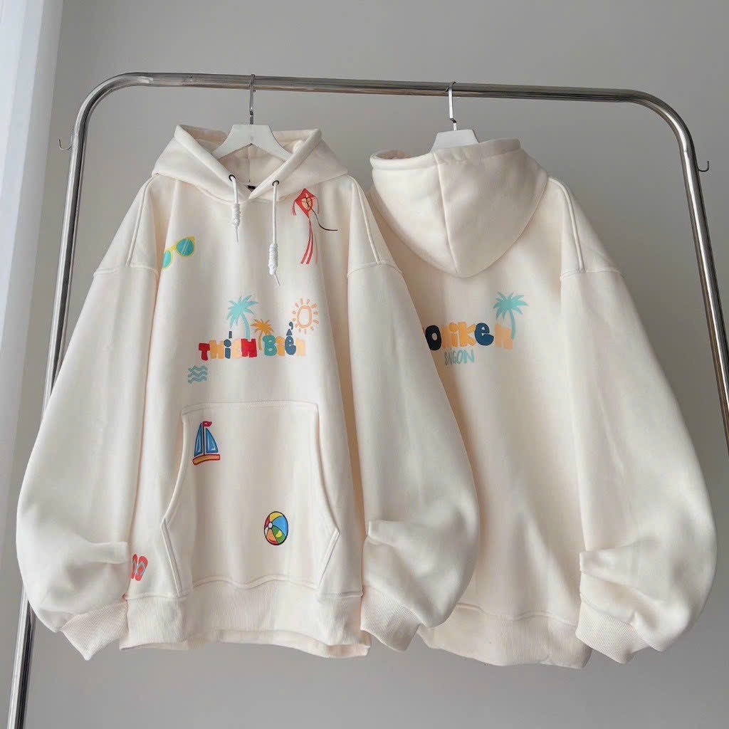Áo Hoodie Nam Nữ Chất Nỉ Ngoại In Chữ Thích Biển Cá Tính Tp556 - Golden Dream