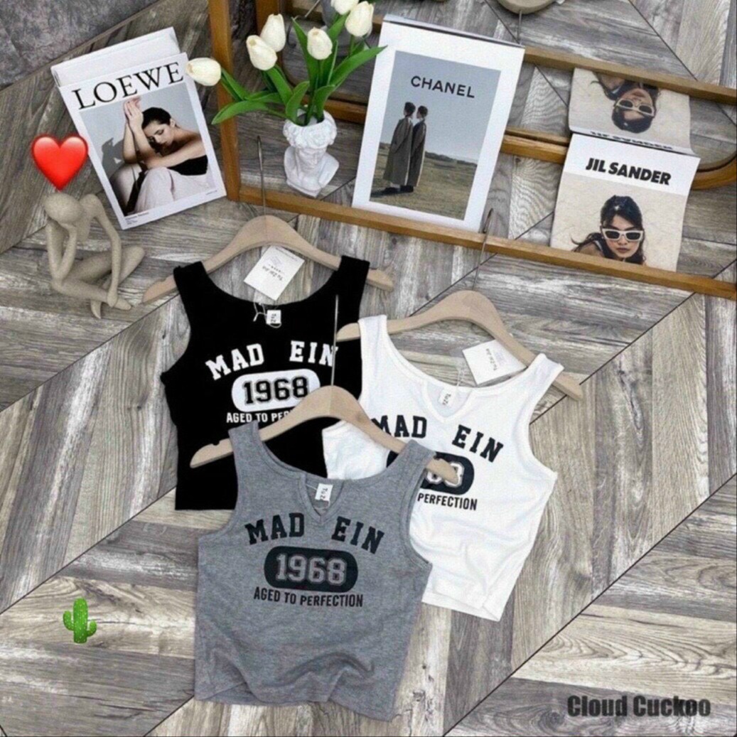 Áo Thun Nữ Croptop Balo Cổ Tròn 1968 - Ausa House