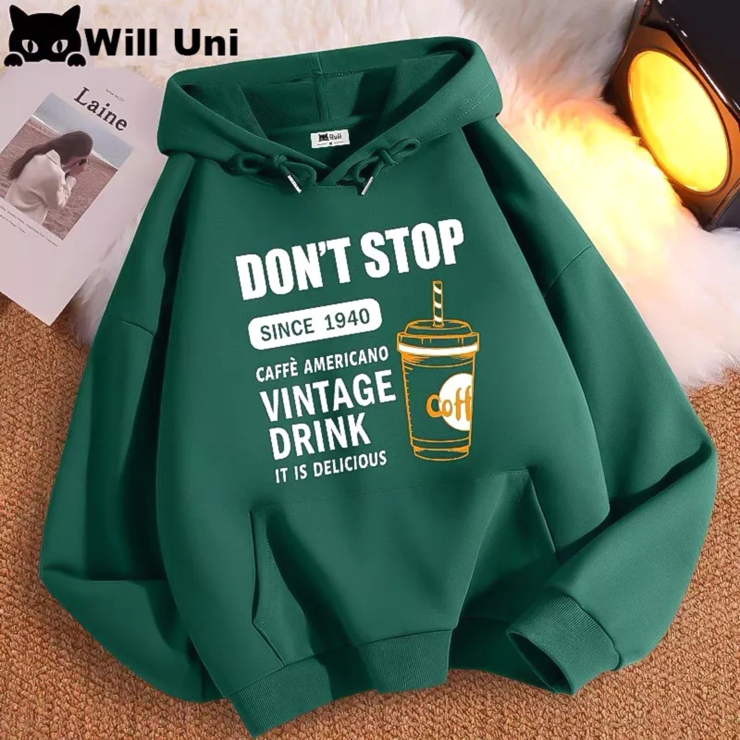 Alternative view of Áo Hoodie Don't Stop Mũ 2 Lớp Chất Nỉ Cotton
