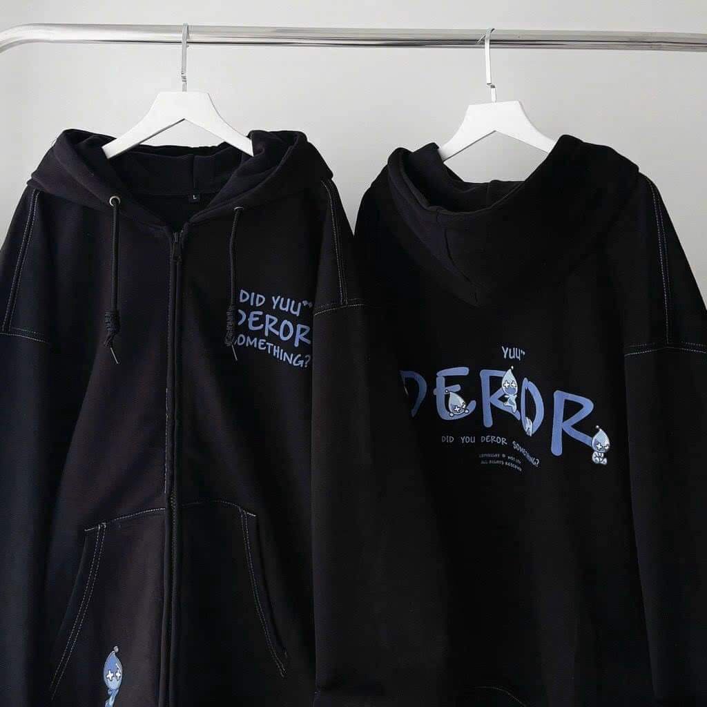Alternative view of Áo Khoác Nỉ Deror Unisex Form Rộng Mũ 2 Lớp
