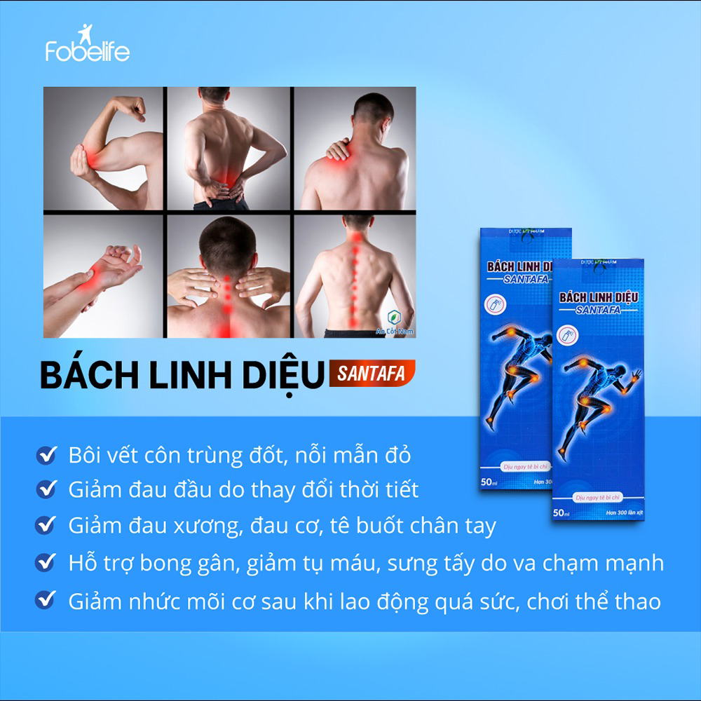 Alternative view of Chai Xịt Giảm Đau Nhức Xương Khớp Bách Linh Diệu - Santafa