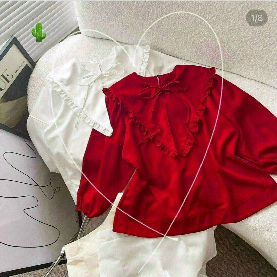 Áo Nữ Cổ Bèo Tiểu Thư - Ausa House
