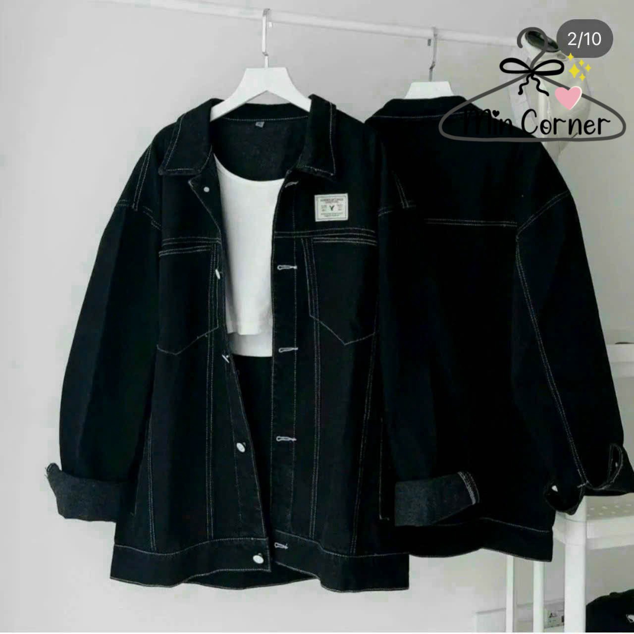Alternative view of Khoác Jean Logo Unisex Mak39 - Min Corner