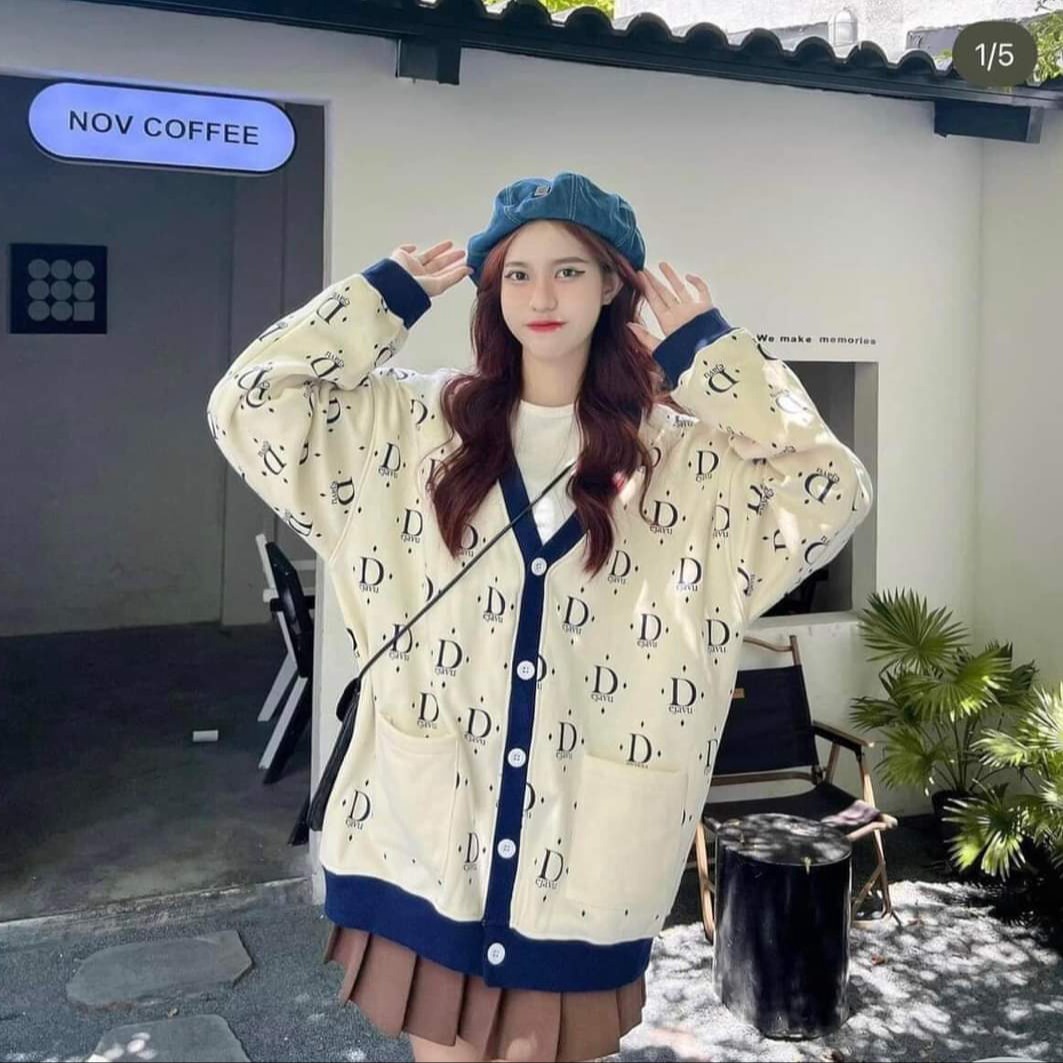 Áo Khoác Cardigan D Ejavu Nỉ Nữ
