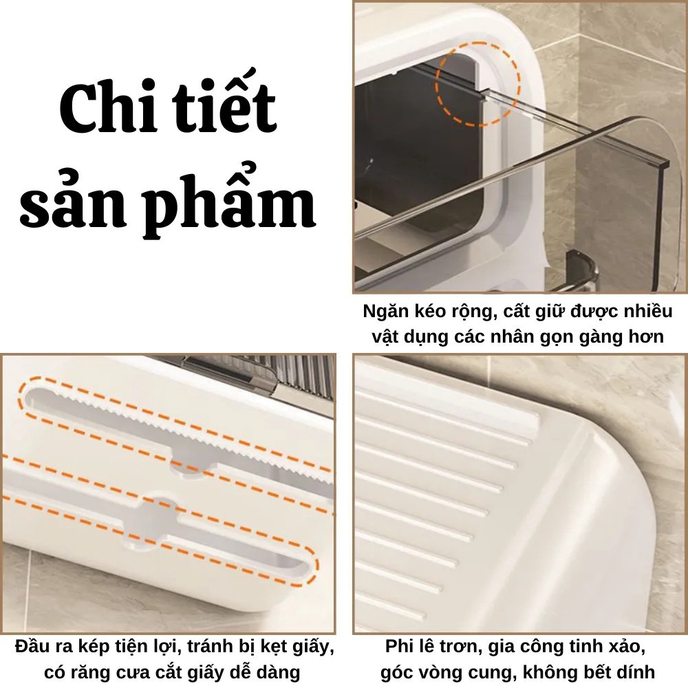 Alternative view of Hộp Giấy Vệ Sinh Dán Tường 2 Ngăn - Gdn