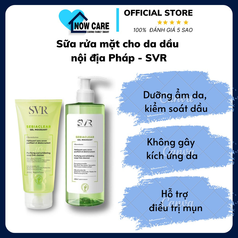 Sữa Rửa Mặt Cho Da Dầu Nội Địa Pháp - Svr