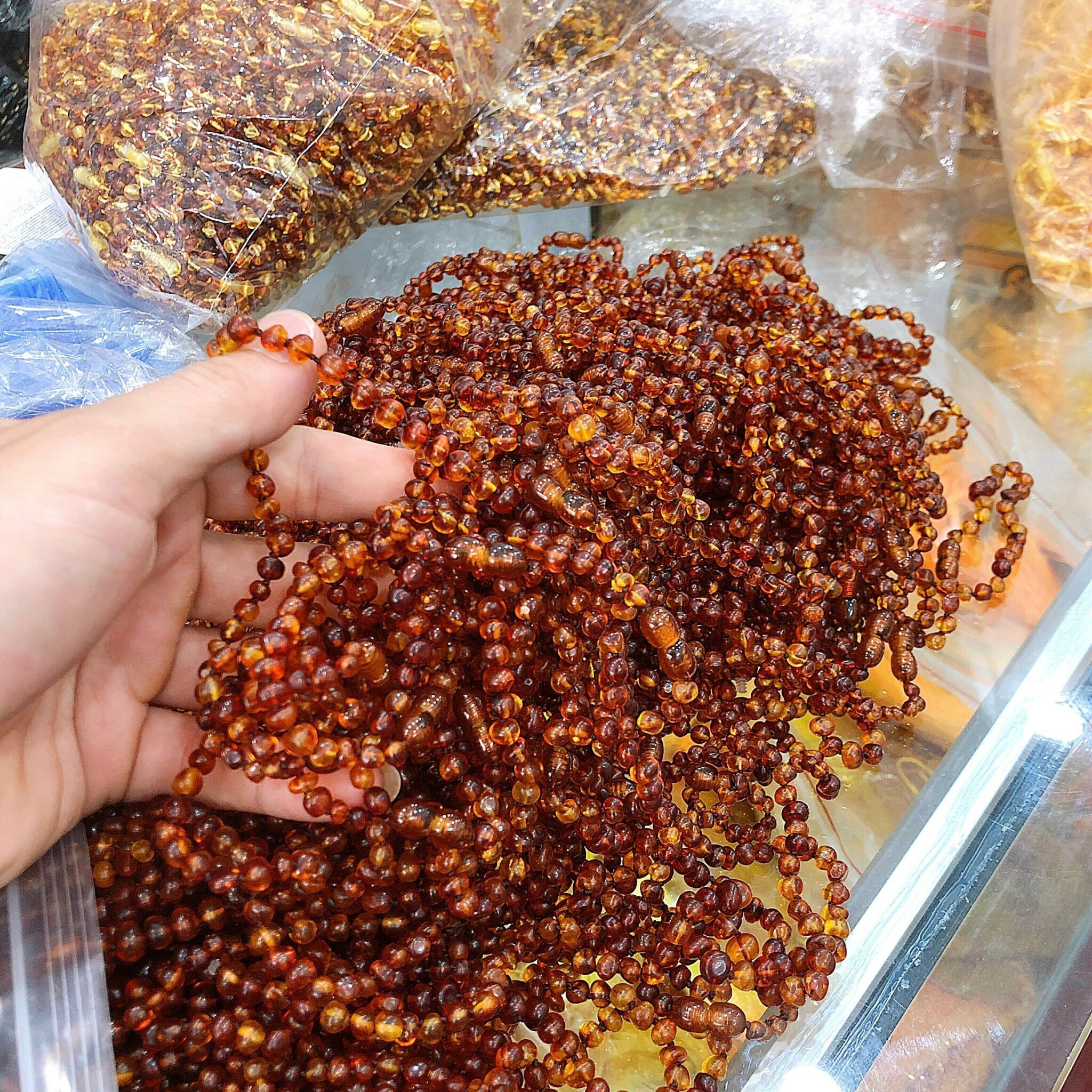 Alternative view of Bộ Trang Sức Hổ Phách Nâu Thiên Nhiên Cho Bé - Thắng Giang