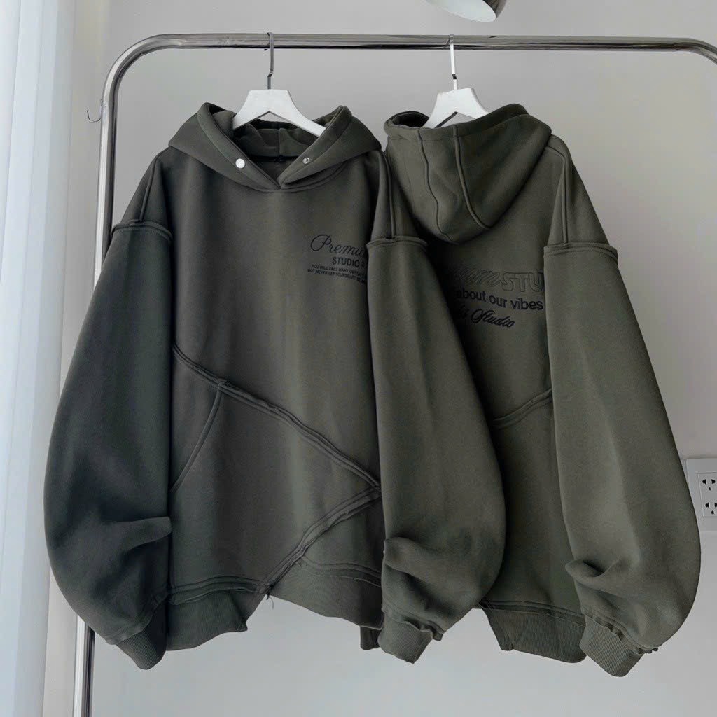 Alternative view of Áo Hoodie Nam Nữ Form Rộng In Chữ Premiumm Studio Vải Nỉ Dày Dặn Siêu Đẹp Tp27 - Golden Dream