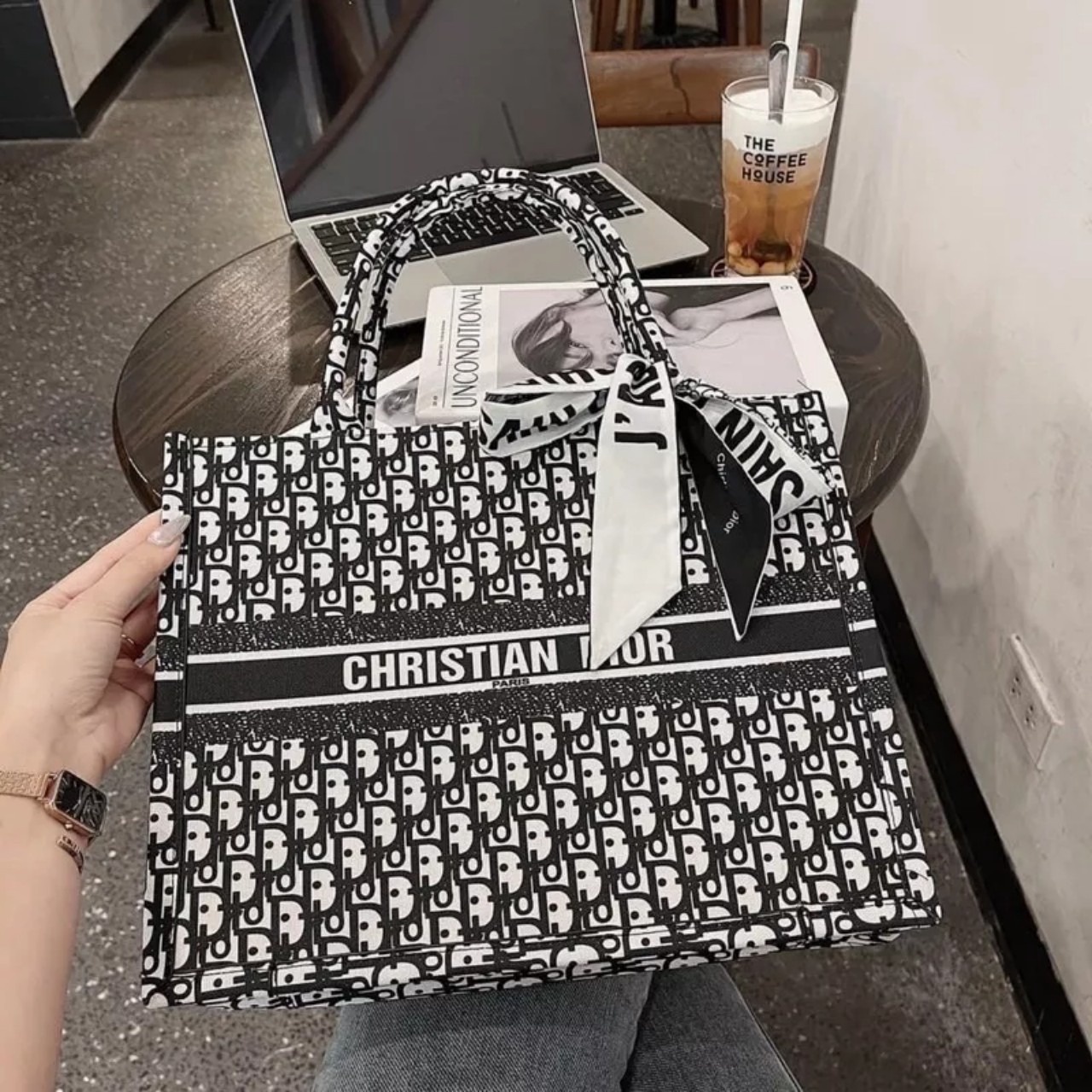 Alternative view of Túi Xách Nữ, Túi Tote Thổ Cẩm Di.or Công Sở Đựng Vừa A4 Chất Đẹp Pp345 - Pipi Store