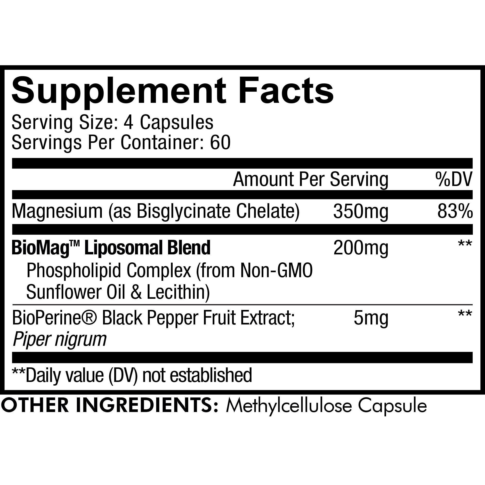 Alternative view of Viên Uống Liposomal Magnesium Glycinate - Codeage