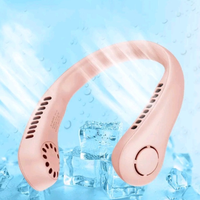 Alternative view of Quạt Đeo Cổ Mini Tích Điện Không Cánh Chạy Êm, Tiện Lợi, Thời Trang - Shop Mẹ Bống