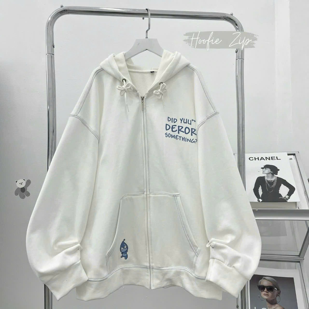 Alternative view of Áo Khoác Nỉ Hoodie Nam Nữ Siêu Chất Với Dáng Form Rộng Hình In Căng Nét Tay Áo Đường Nét Bao Đẹp Vải Dày Dặn Hàng Hot Trend-htm Fashion