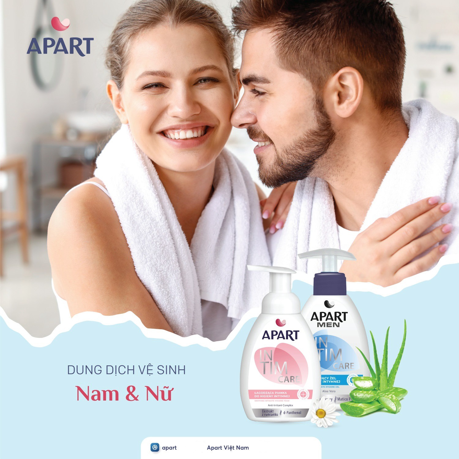 Alternative view of Combo 2 Chai Dung Dịch Vệ Sinh Nam Nữ Dạng Bọt Làm Sạch, Bảo Vệ Da Vùng Kín 300ml - Apart