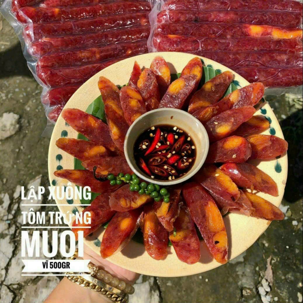 Lạp Xưởng Tôm Trứng Muối 500g Siêu Sạch Siêu Ngon - Winnie House