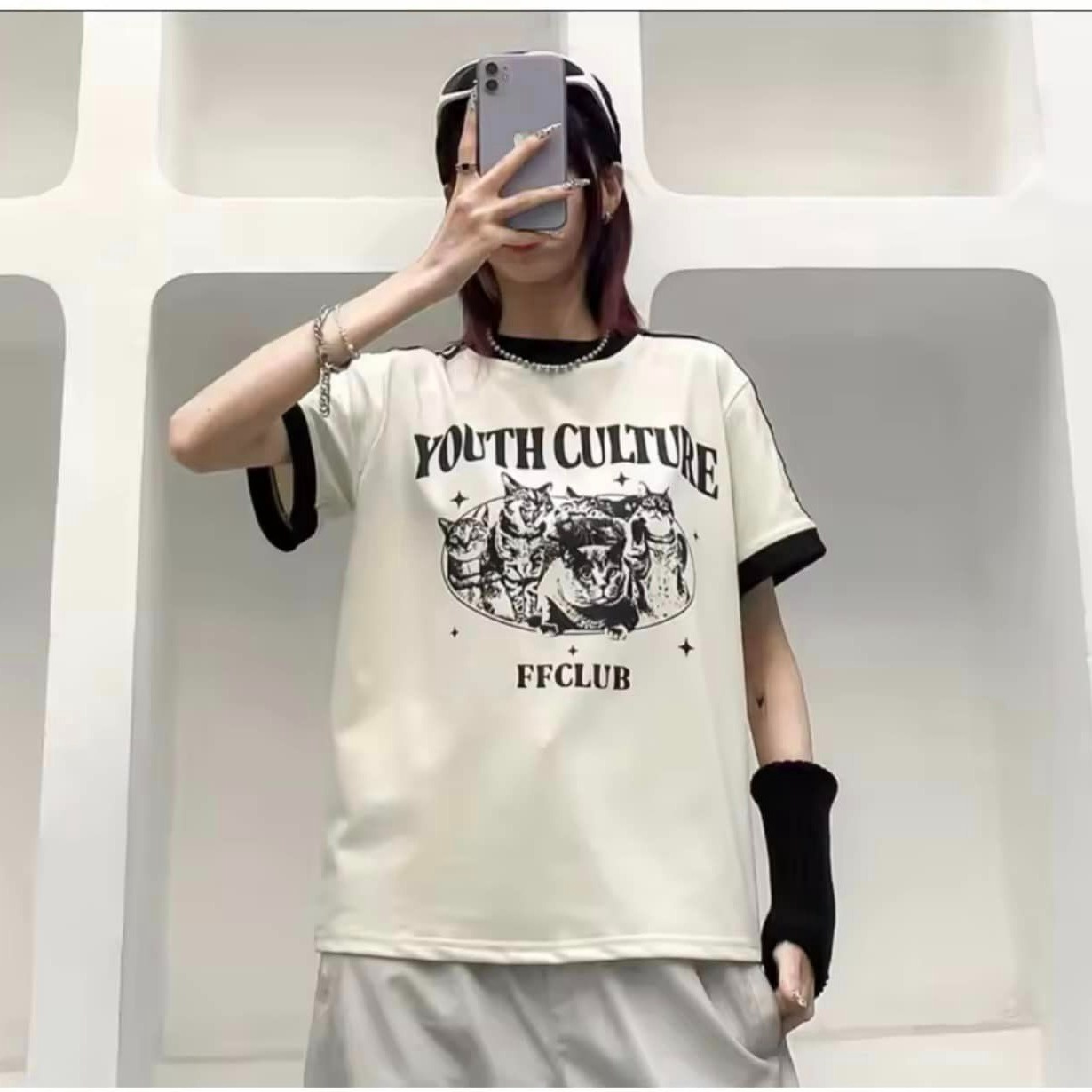 Alternative view of Áo Thun Nữ Ôm Body Youth Culture Phối Viền Gu569 - Nana House