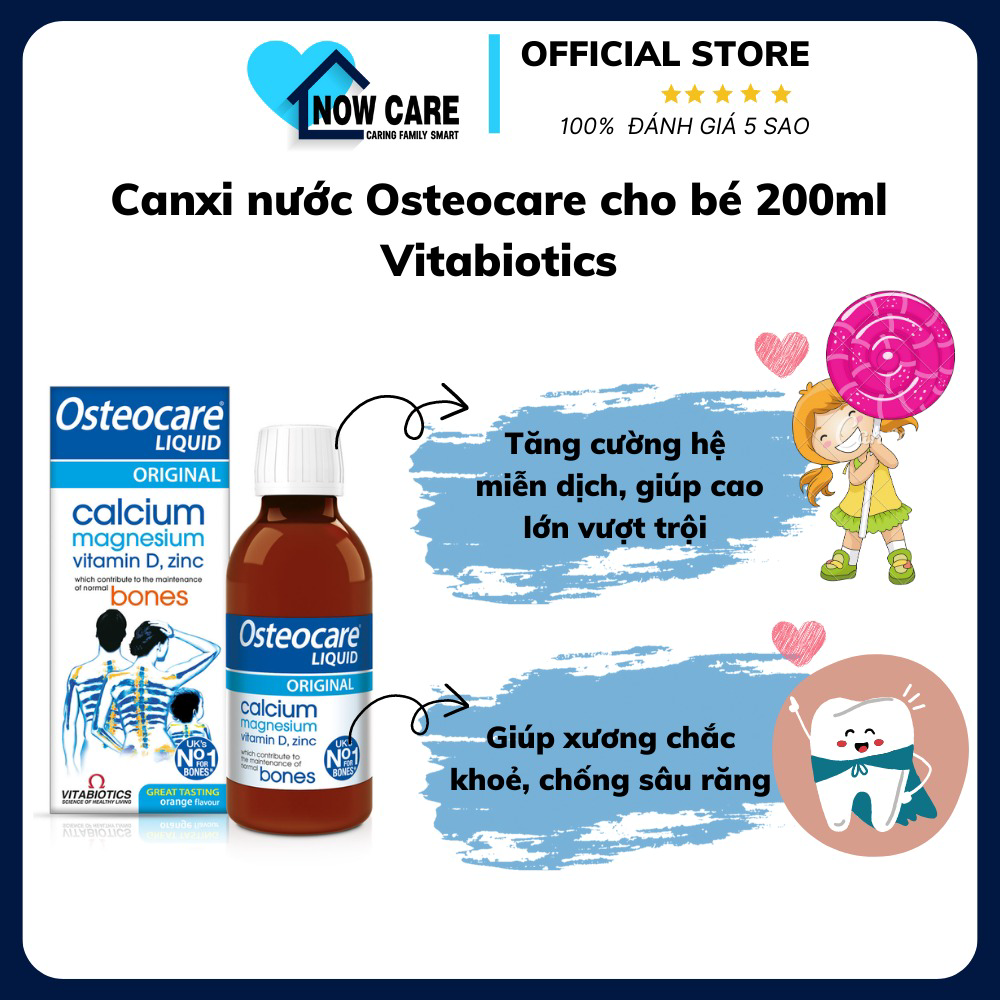 Canxi Nước Osteocare Cho Bé 200ml - Vitabiotics