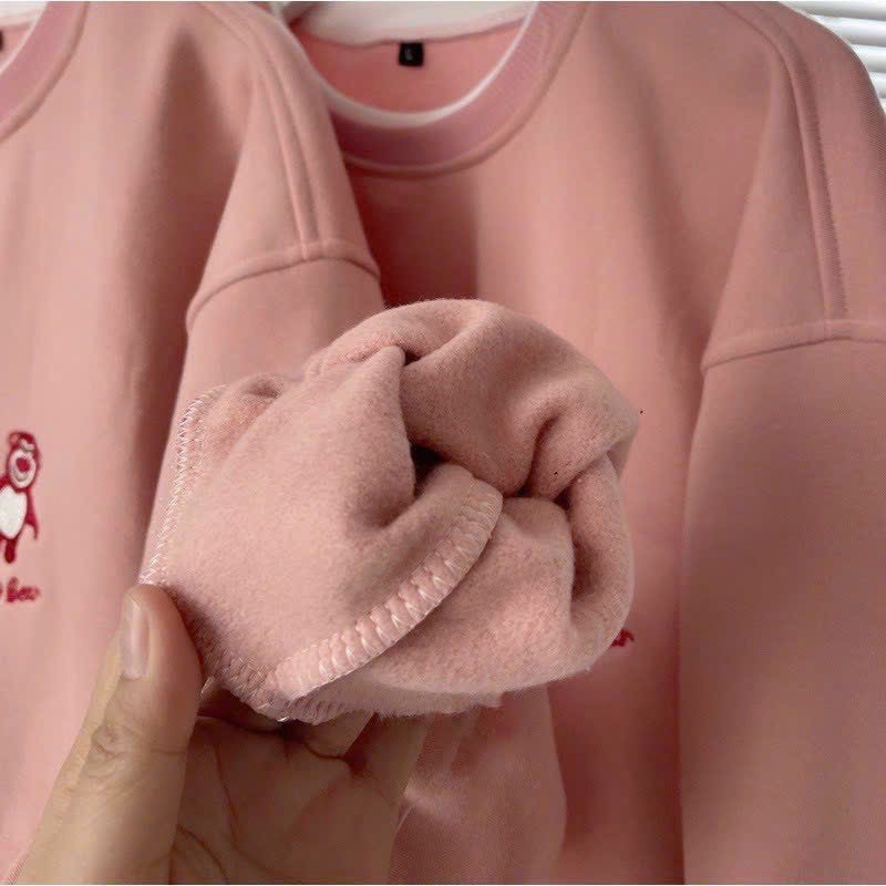 Alternative view of Áo Khoác Hoodie Sweater Chất Liệu Vải Nỉ Dày Dặn Nữ Form Rộng In Hình Gấu Bông Hồng Bụng Bự Bao Cute Dễ Thương Áo Đẹp Hàng Hot Trend-htm Fashion