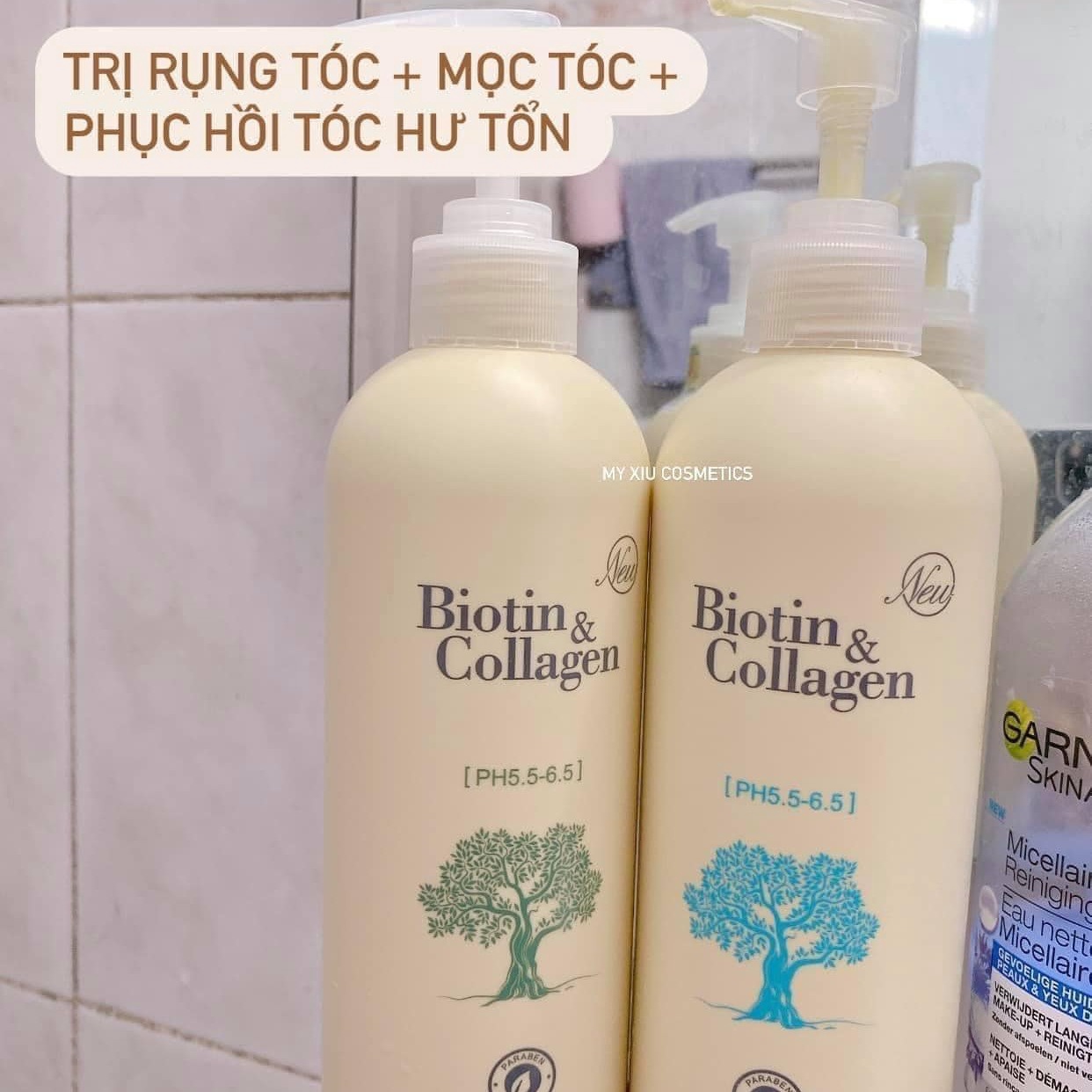 Alternative view of Cặp Gội Xả Biotin Collagen Trắng 1000ml Mỗi Chai Kt1-gdn