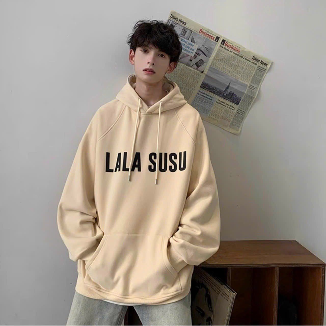 Áo Khoác Hoodie Nỉ Nam Nữ Với Chất Dáng Form Rộng Bao Đẹp Áo Có In Chữ Lalasusu Siêu Nét Và Đẹp Chất Vải Áo Dày Dặn Mặc Ấm Hàng Hot Trend-htm Fashion