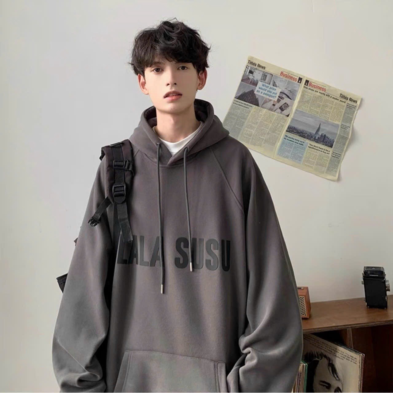 Alternative view of Áo Khoác Hoodie Nỉ Nam Nữ Với Chất Dáng Form Rộng Bao Đẹp Áo Có In Chữ Lalasusu Siêu Nét Và Đẹp Chất Vải Áo Dày Dặn Mặc Ấm Hàng Hot Trend-htm Fashion