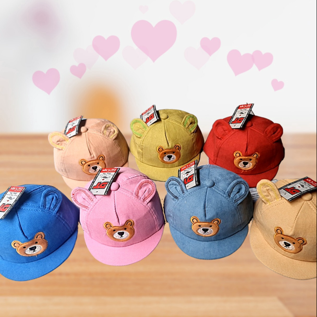 Mũ Lưỡi Trai Họa Tiết Tai Gấu Nhỏ Cute Cho Bé Trai Bé Gái - Shop Mẹ Bống