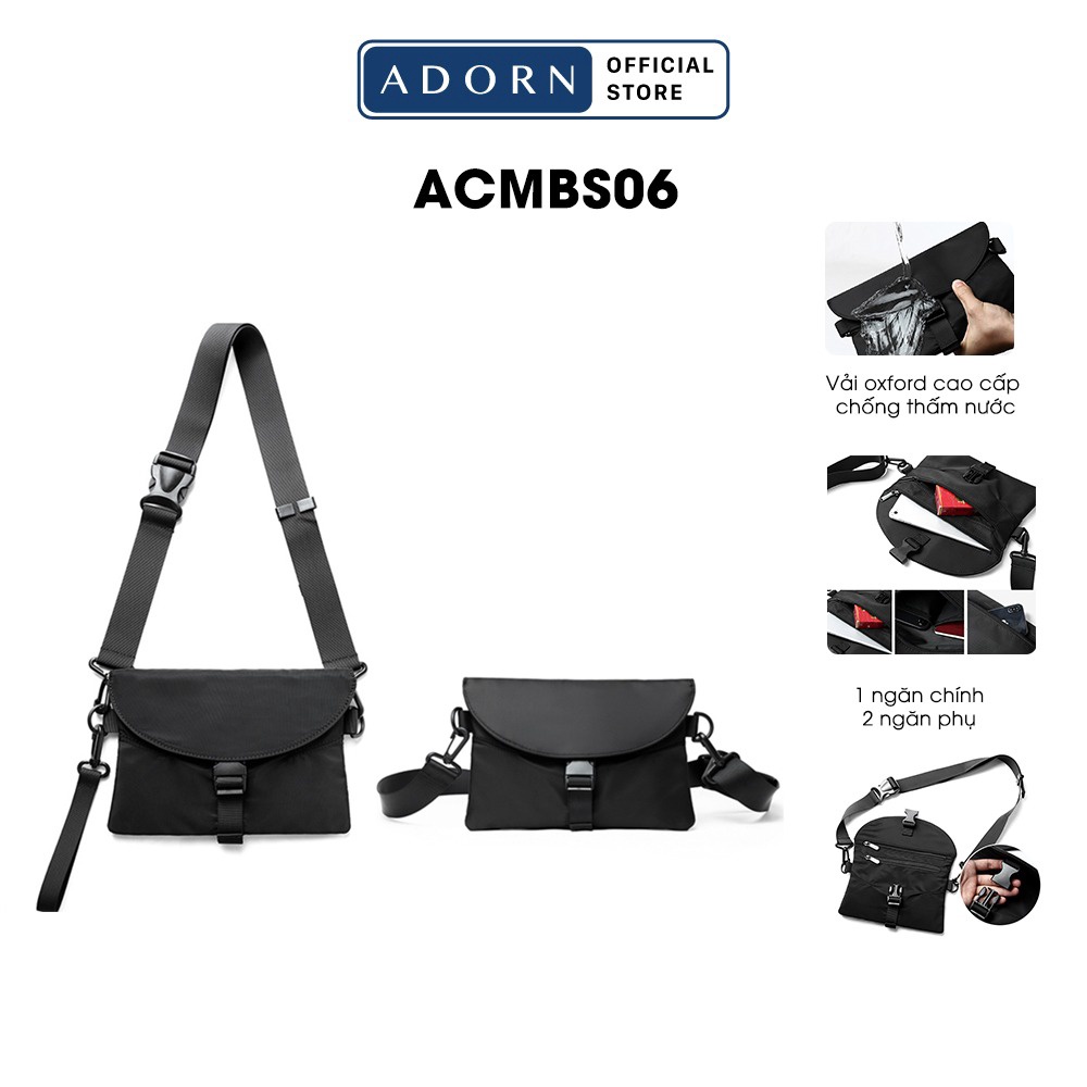 Túi Đeo Trước Ngực Mini Nam Vải Oxford Nhỏ Gọn Thời Trang Acmbs06