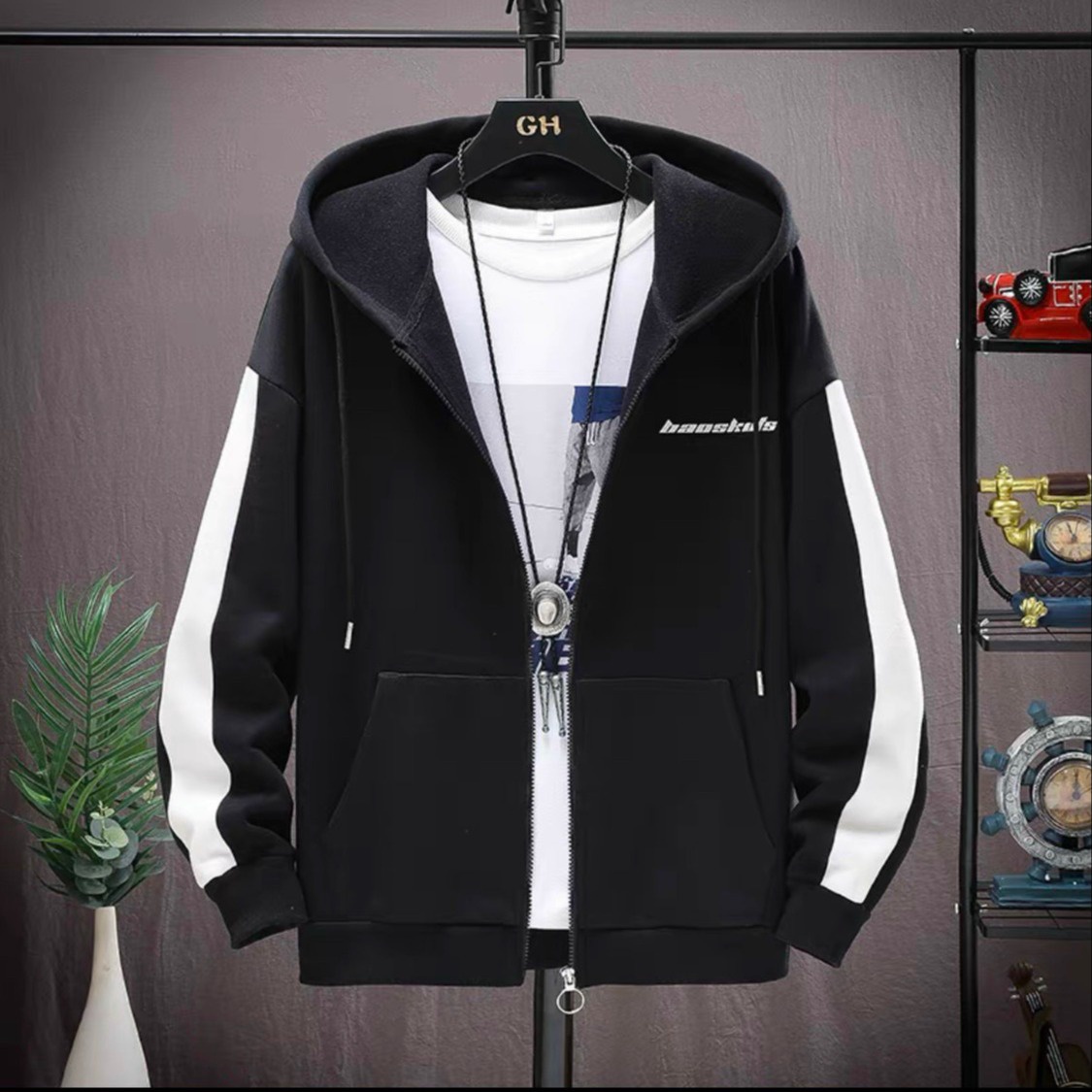 Alternative view of Áo Hoodie Nỉ Ngoại Bomber Nam Nữ Với Chất Dáng Form Rộng Siêu Chất Lượng Chất Vải Dày Dặn Áo Đẹp Hàng Hot Trend-htm Fashion