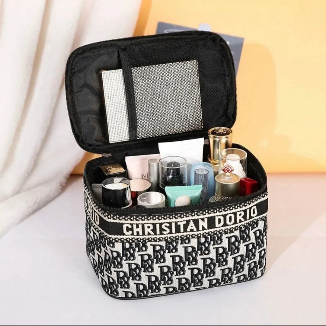 Alternative view of Túi Mỹ Phẩm Vải Dạng Hộp 22*16*15cm, Đựng Phụ Kiện Trang Điểm Christiandior - Shop Mẹ Bống