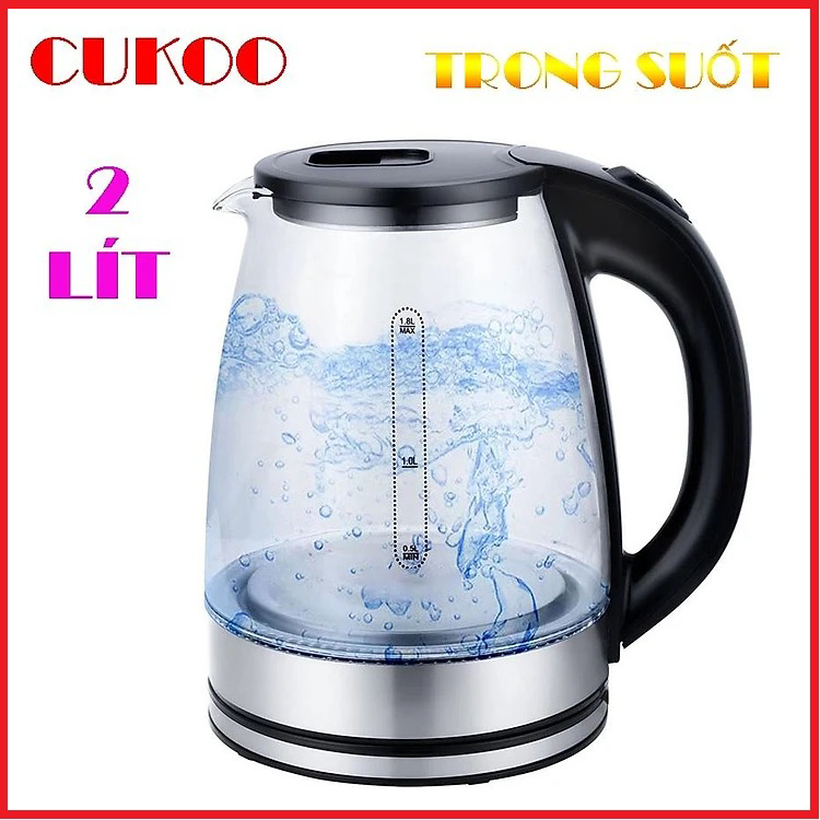 Ấm Siêu Tốc Cuckoo Thủy Tinh Trong Suốt 2 Lít, Công Suất 1500w Ctb373 - Bechip