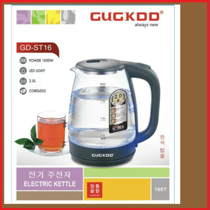 Alternative view of Ấm Siêu Tốc Cuckoo Thủy Tinh Trong Suốt 2 Lít, Công Suất 1500w Ctb373 - Bechip