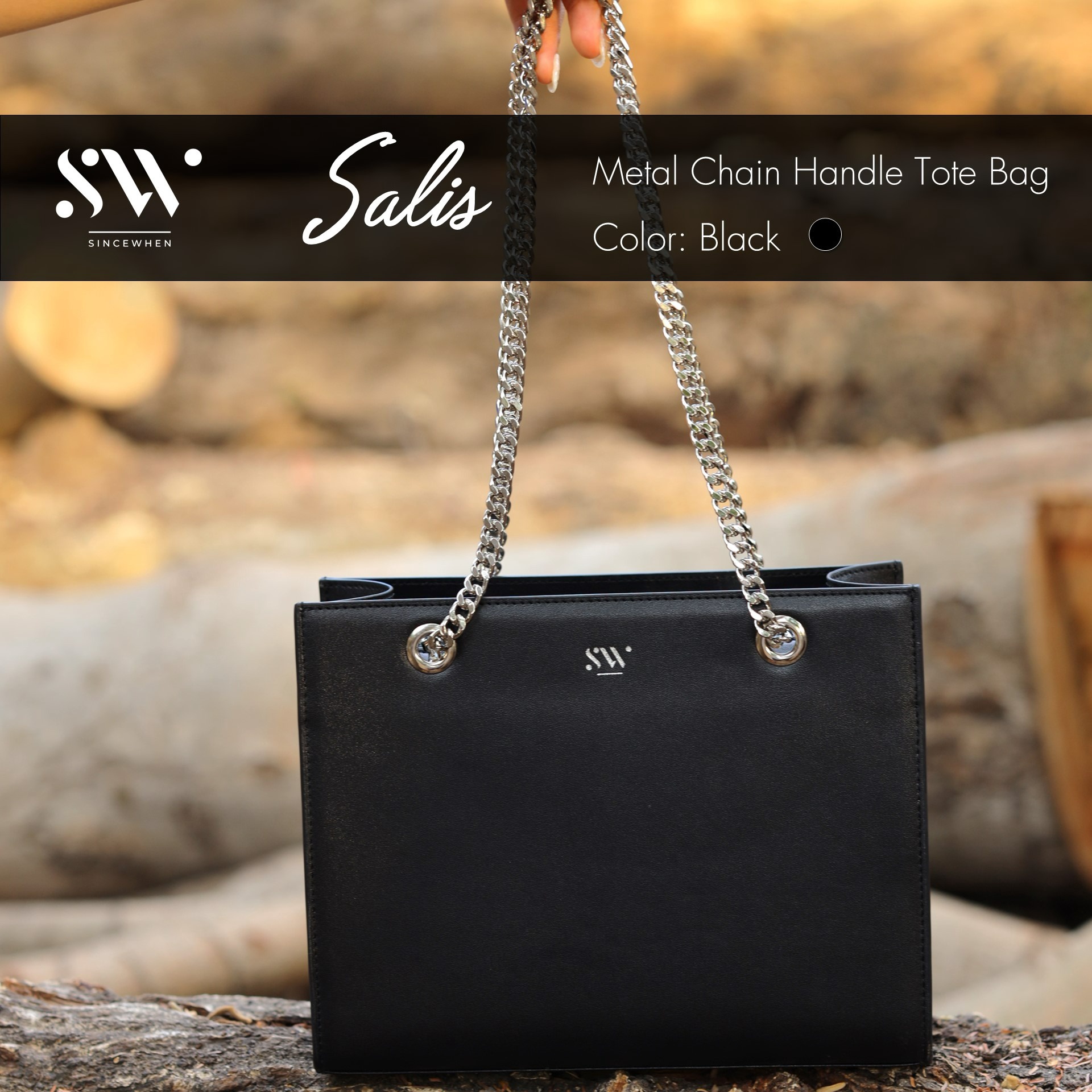 Alternative view of Túi Tote Mini Salis Quai Xách Kim Loại (metal Chain Handle Tote Bag) - Sincewhen