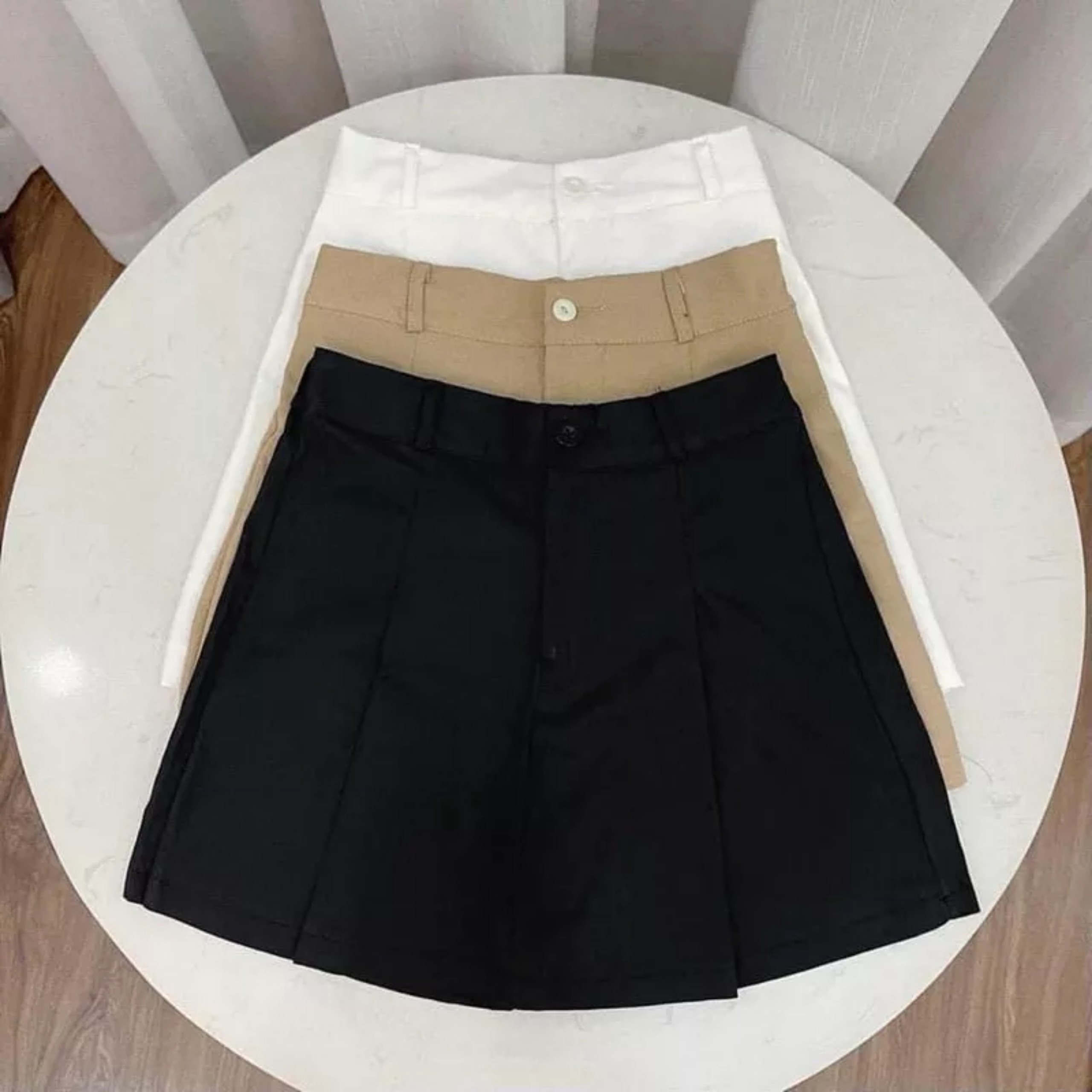 Alternative view of Quần Kaki Giả Váy Nữ Có Cạp Chun Sau Lưng Tôn Dáng