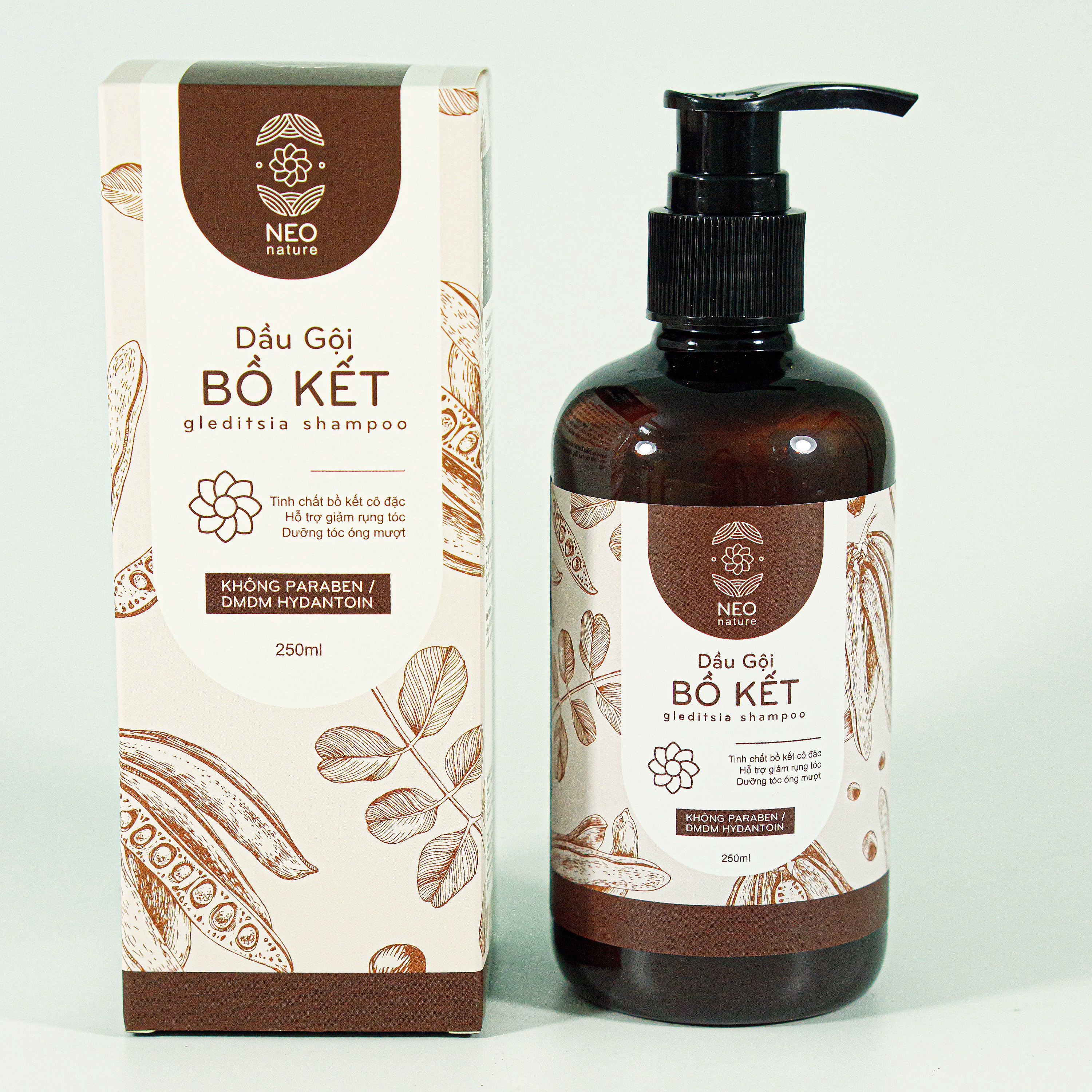 Alternative view of Bộ Đôi (gội + Xả) Dưỡng Tóc Suôn Mượt Và Giảm Gãy Rụng Tóc Gồm Dầu Gội Bồ Kết (250ml) & Dầu Xả Hoa Bưởi (250ml) - Neoneture