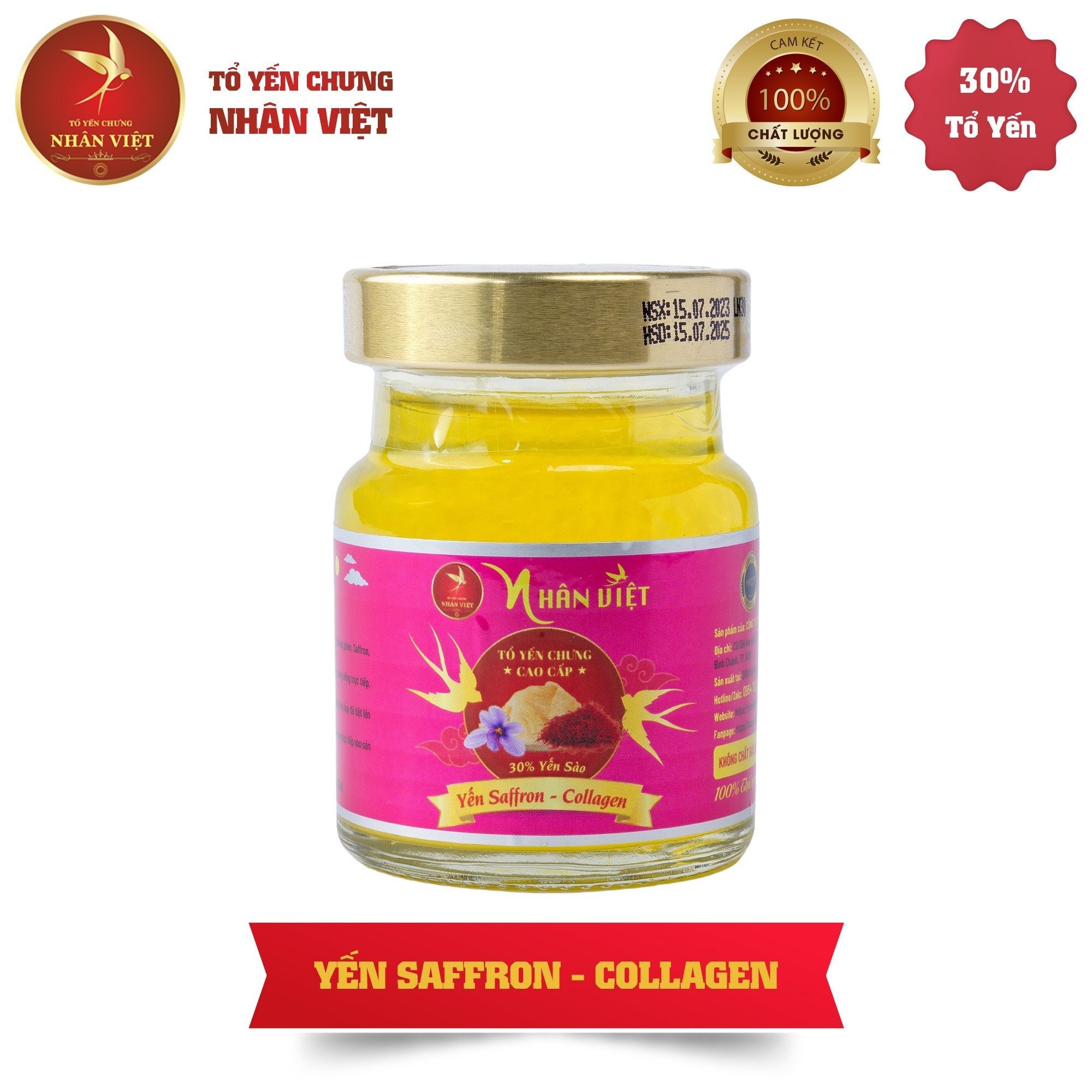 Alternative view of [10 Hũ Tặng 1 Hũ] Yến Sào 30% Yến Chưng Saffron Collagen Nhân Việt Hũ 70ml Mua 10 Hũ Tặng 1 Hũ - Nhân Việt