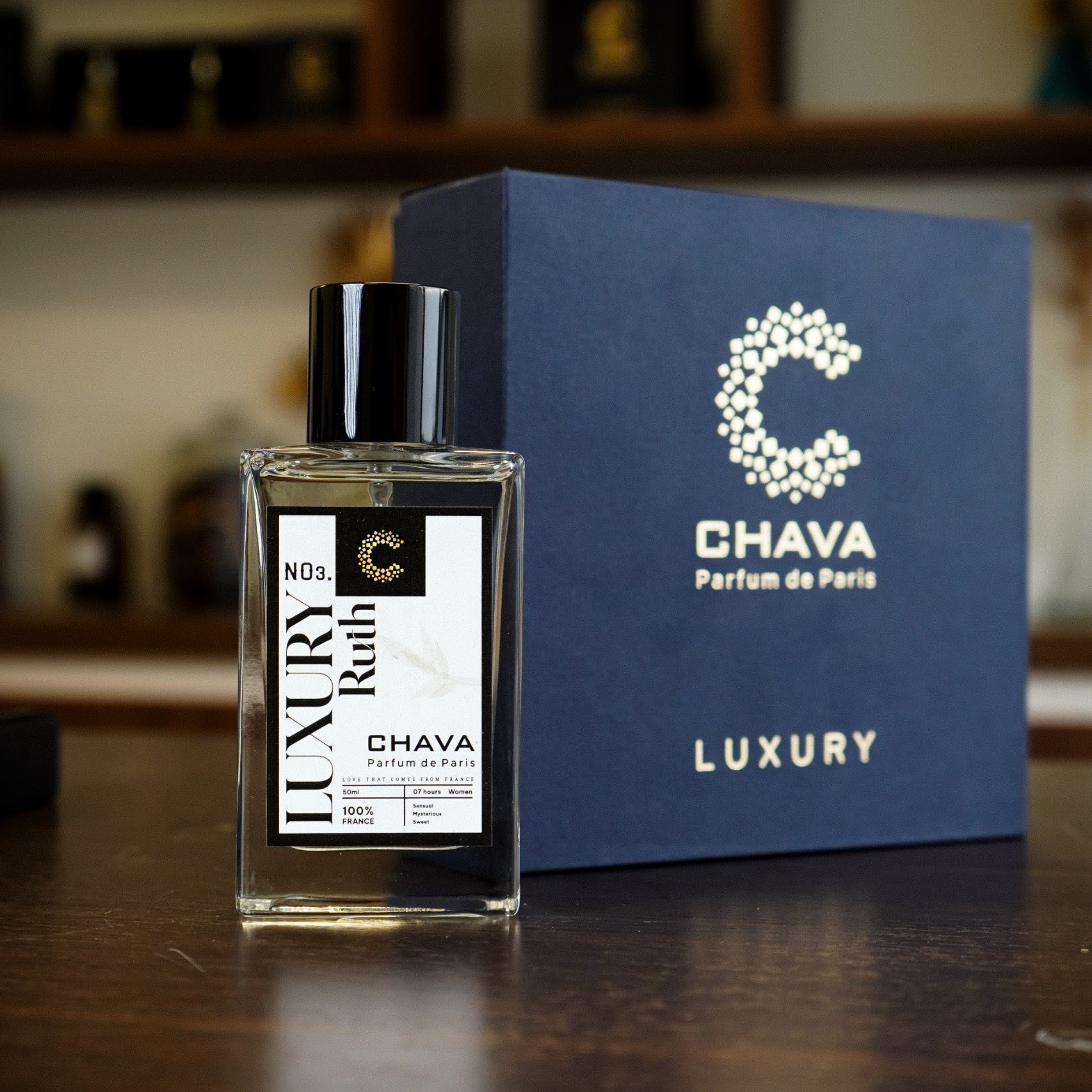Alternative view of [combo Quà Tặng] 1 Nước Hoa Luxury 50ml (deborah/ruth) + 1 Son Kem Lì Rosy Luxury - Chava