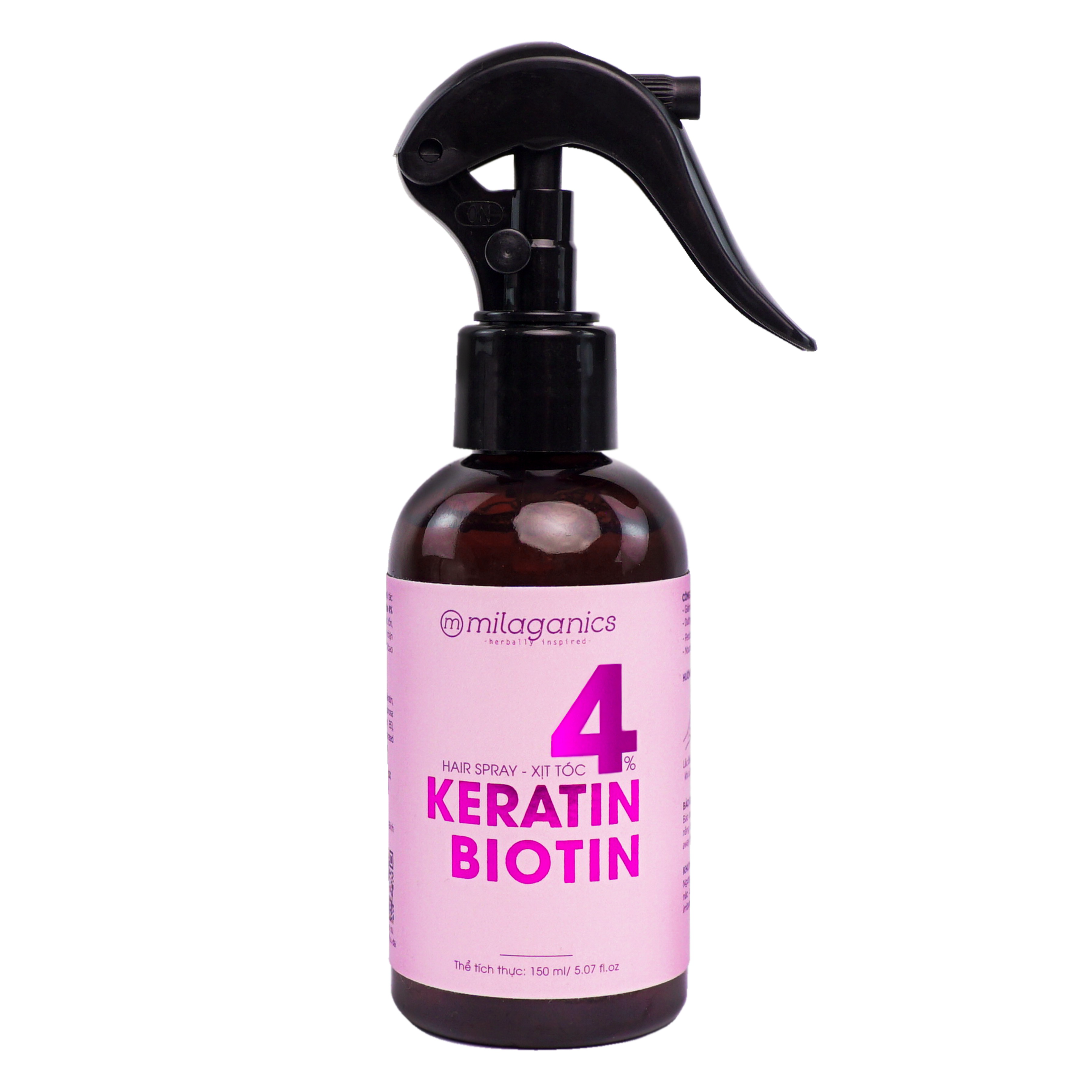 Alternative view of Biotin Mọc Tóc & Keratin Phục Hồi Tóc 4% 150ml - Milaganics