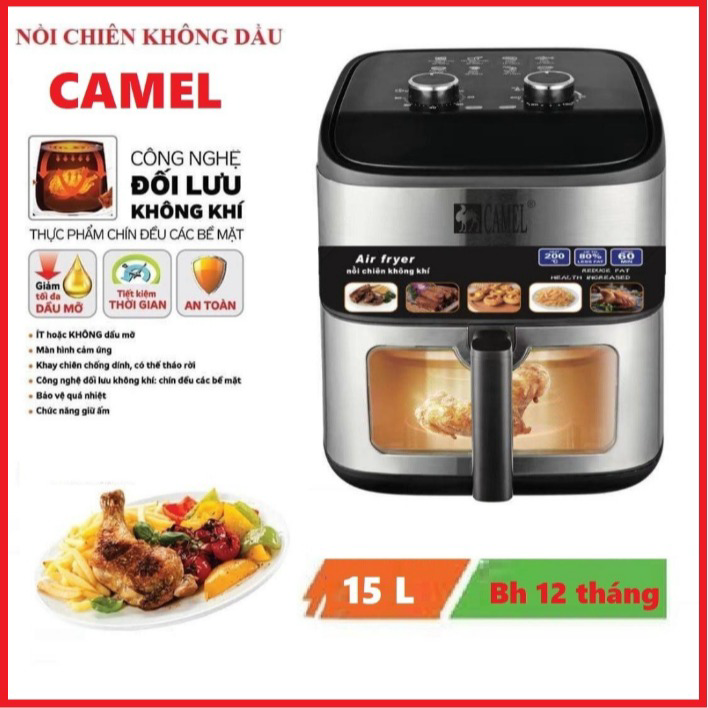 Nồi Chiên Không Dầu Camel/misu 15l Chính Hãng Cao Cấp Ctb415 - Bechip