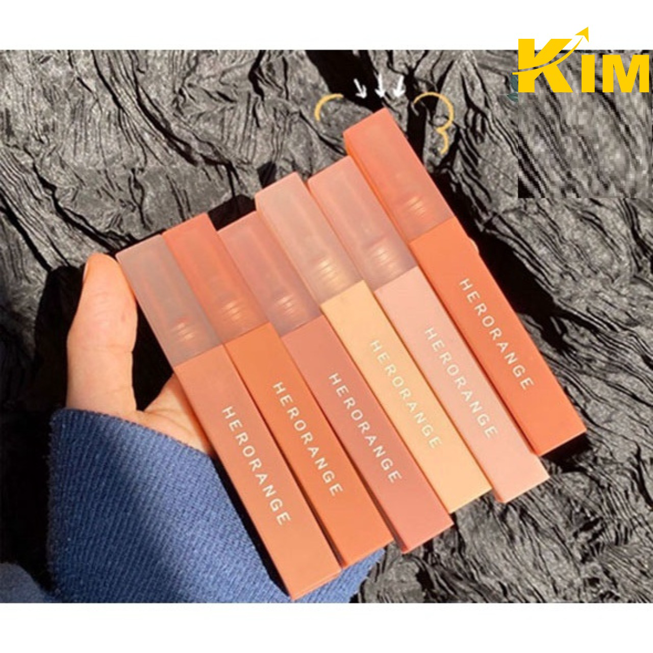 Son Herorange Kem Lì Mềm Mịn Như Nhung Chống Khô Môi Lâu Trôi Son - Kim