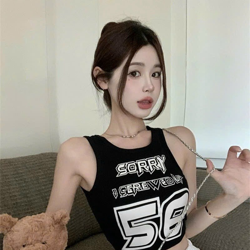 Alternative view of Áo Thun Nữ Croptop Ba Lỗ Sorry Cổ Tròn Ôm Body Sa322 - Sam Store