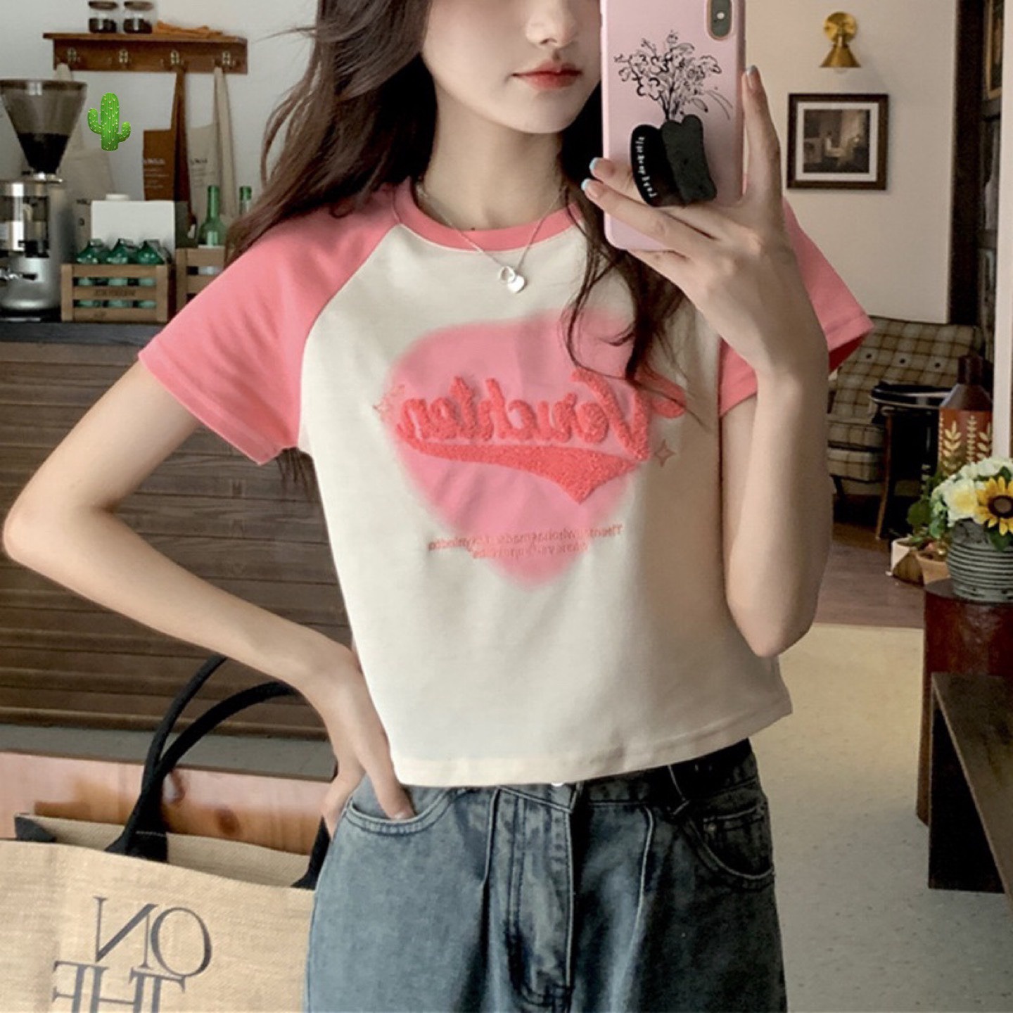 Áo Thun Nữ Croptop Cổ Tròn Tay Ngắn Verichten - Ausa House