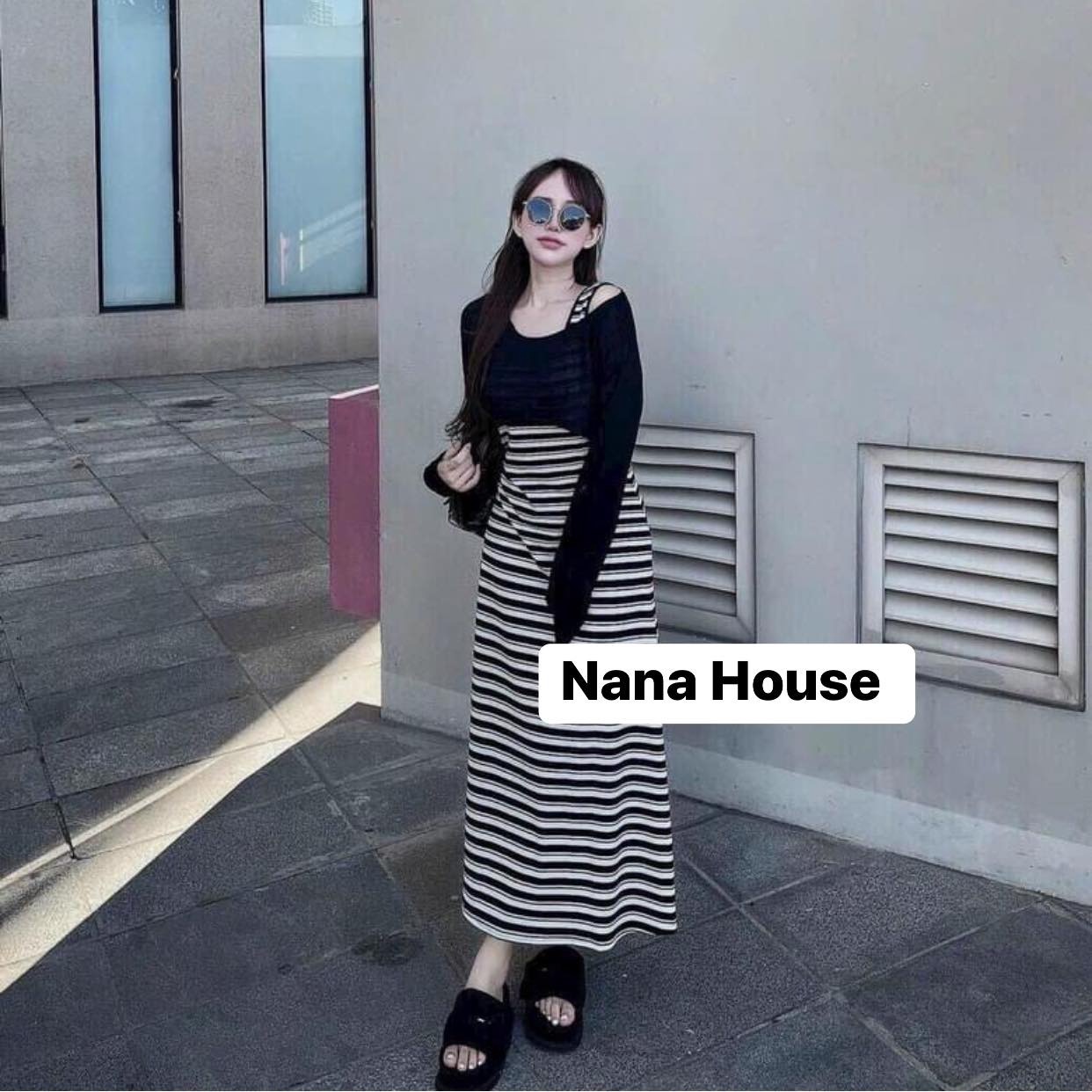Alternative view of Set Đầm Váy Nữ Thun Body Sát Nách Kèm Áo Voan Bt776 - Nana House