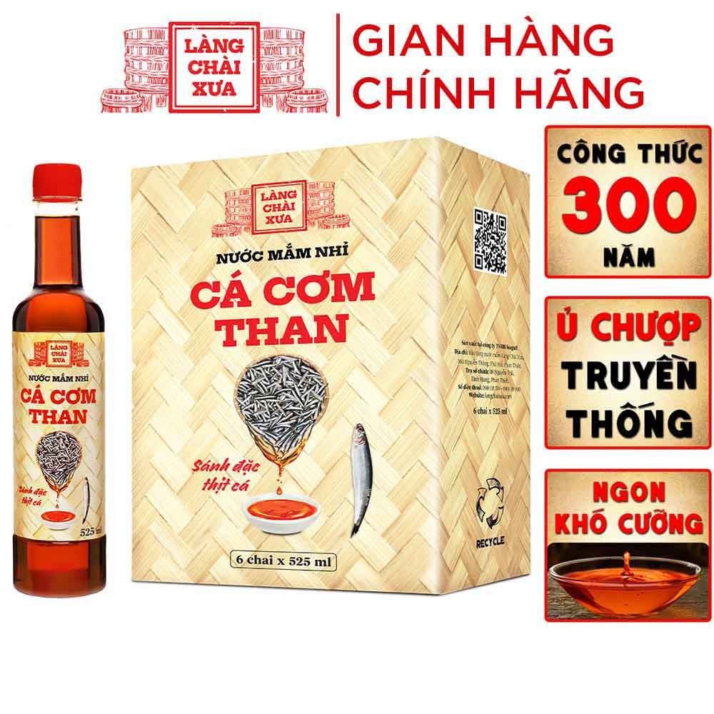 Nước Mắm Nhỉ Cá Cơm Than 525ml - Làng Chài Xưa
