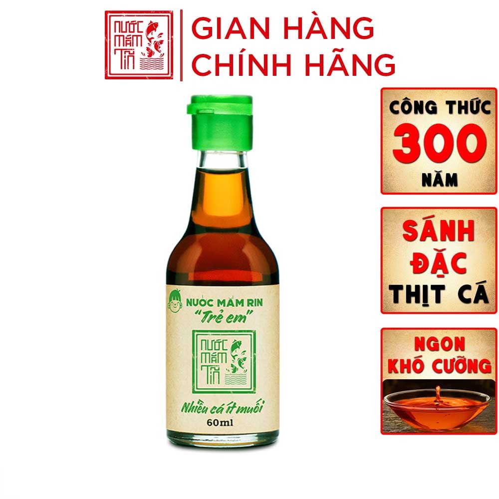 [60ml] Nước Mắm Tĩn Trẻ Em Cho Bé Ăn Dặm Độ Đạm 42n - Nước Mắm Tĩn