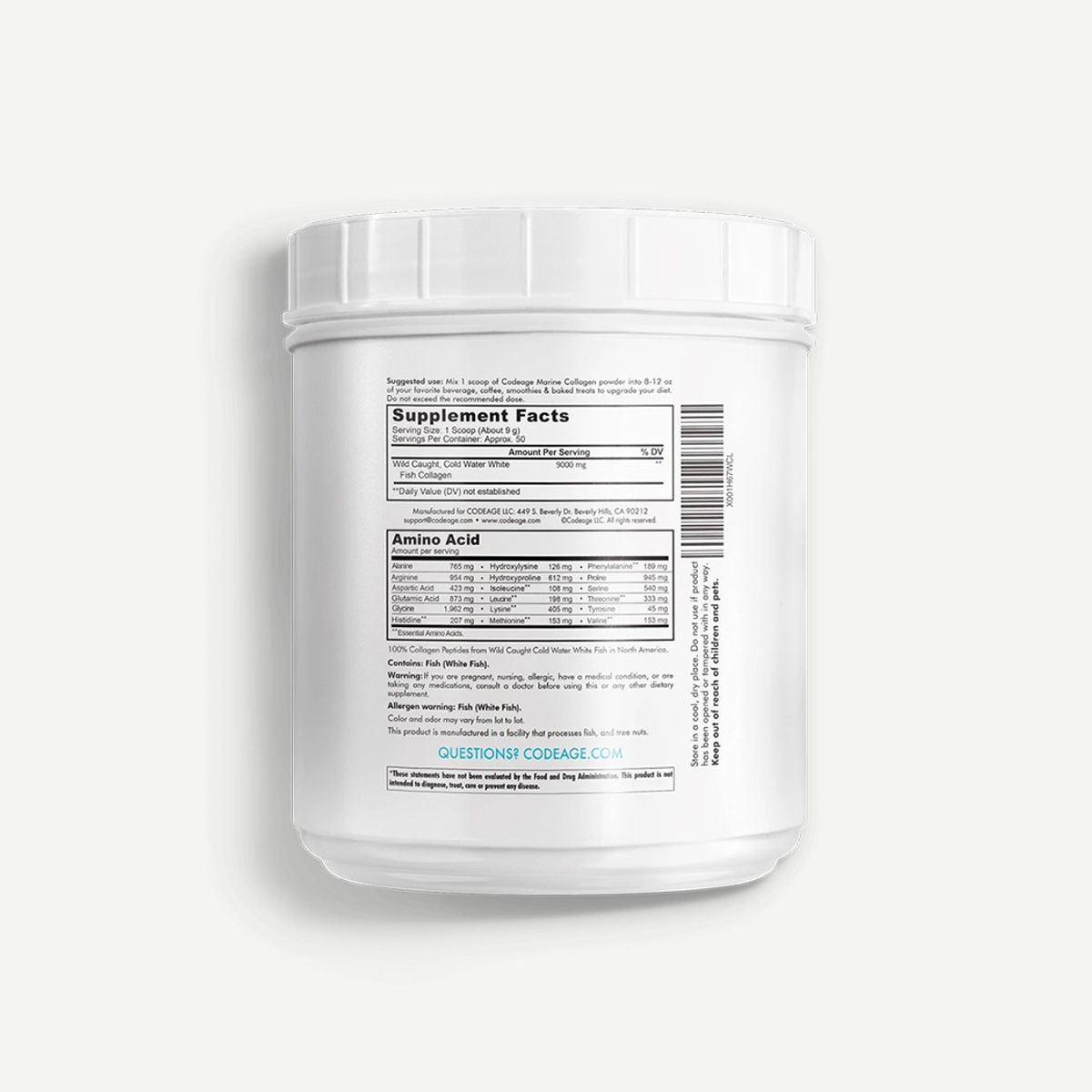 Alternative view of Bột Marine Collagen Peptides Thủy Phân Cá Nước Lạnh - Codeage