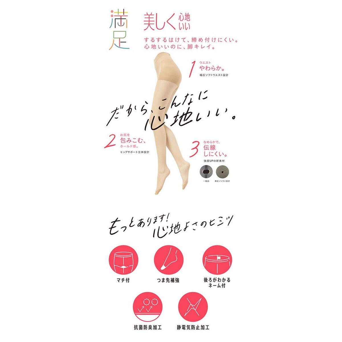 Alternative view of Quần Tất Manzoku Đẹp Tự Nhiên Không Tưa Rách - Fukuske